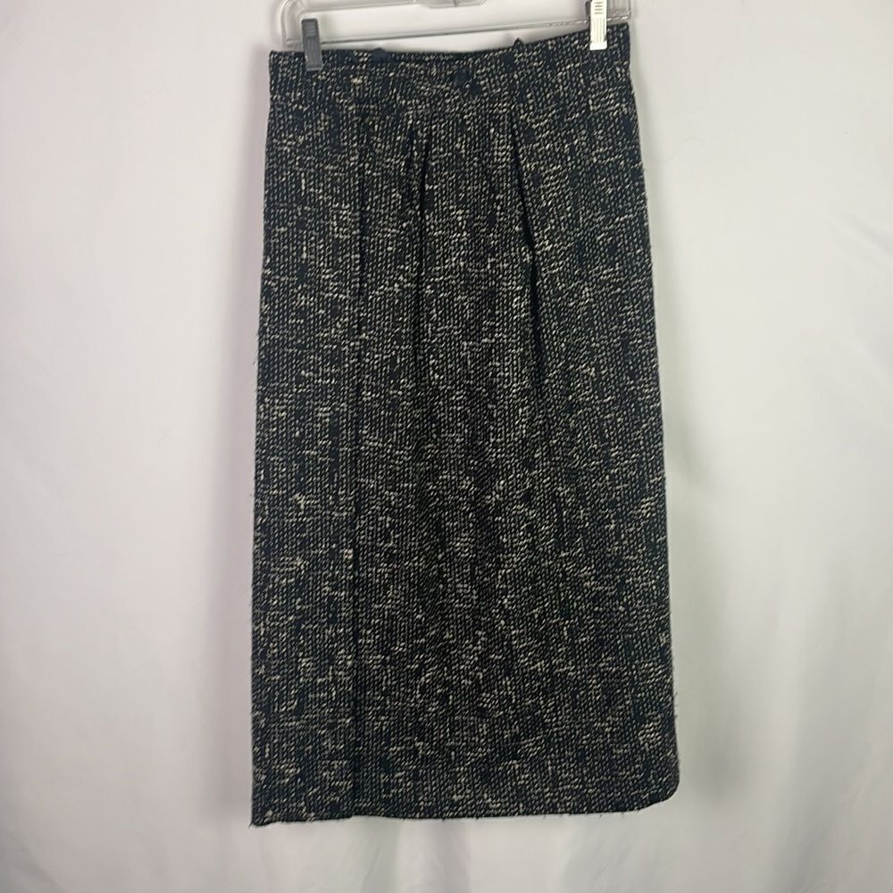 Vintage Paul Costello Black Tweed Skirt